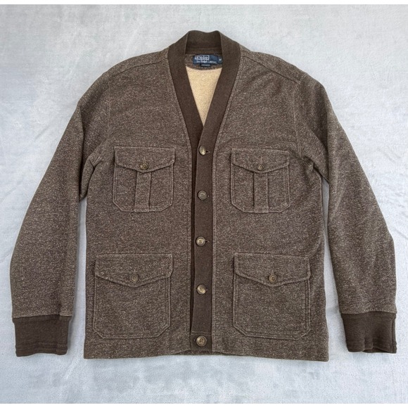 Polo Ralph Lauren Other - Polo Ralph Lauren Mens French Terry Utility Safari Cardigan Cargo M Cabin Preppy